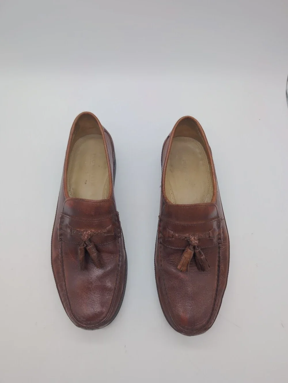Florsheim Men's Brown Leather Tassel Loafers Sz 11 D K18599 221 Brazil